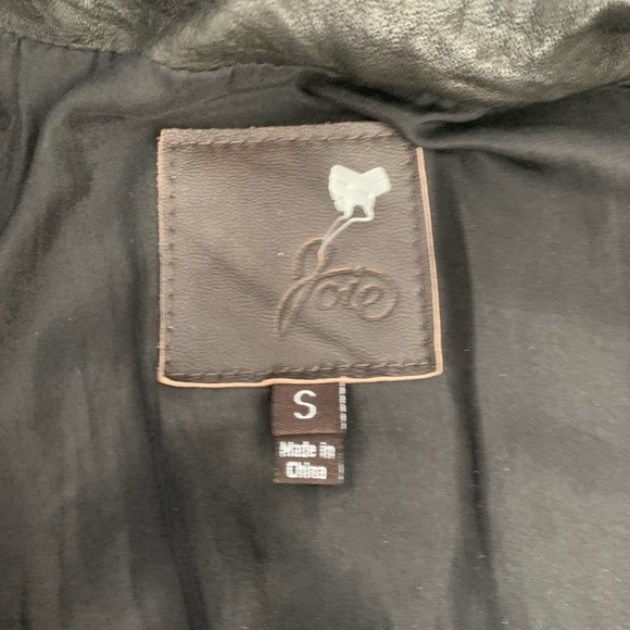 Joie 100% Genuine Leather Black Bomber Jacket. Size Small. - Picture 9 of 9